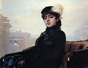 Картина И.Н. Крамского 'Неизвестная', 1883 г.