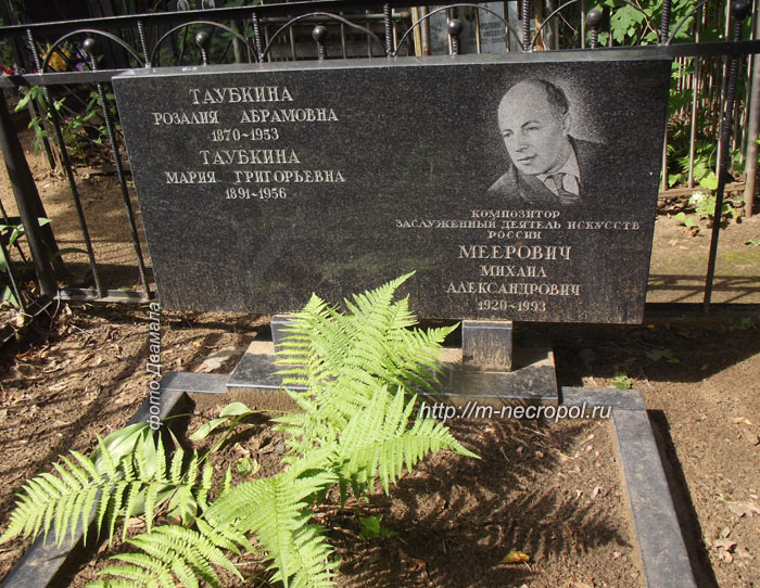 могила М.А. Меерович, фото Двамала, вариант 2012 г.