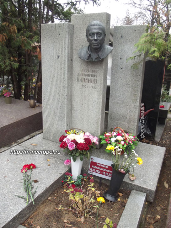 могила Анатолия Папанова, фото Двамала, вар. 8 ноября 2019 г.