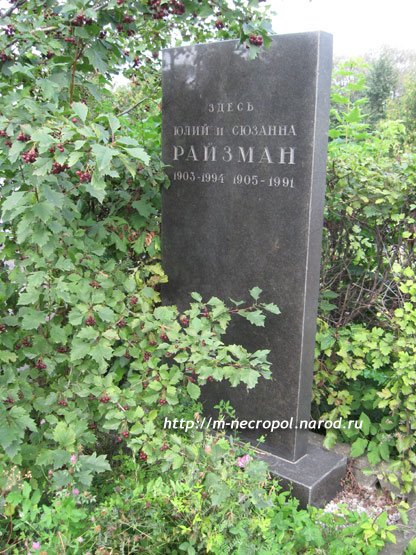 могила Ю.Я. Райзмана, фото Двамала, вариант 2008 г.