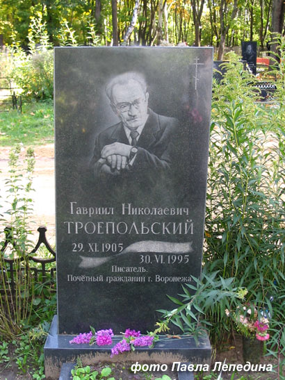 могила Г.Н. Троепольского, фото Павла Лепедина