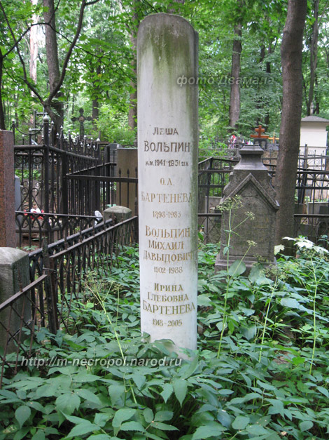 могила М.Д. Вольпина, фото Двамала, вариант 2008 г.